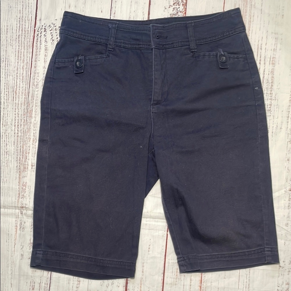 St. John's Bay Blue Flat Front Shorts